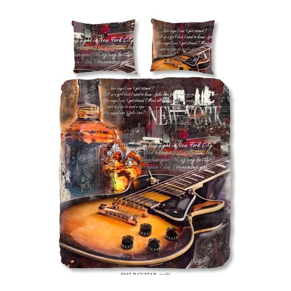 Bavlněné povlečení Muller Textiels Guitar, 200 x 200 cm