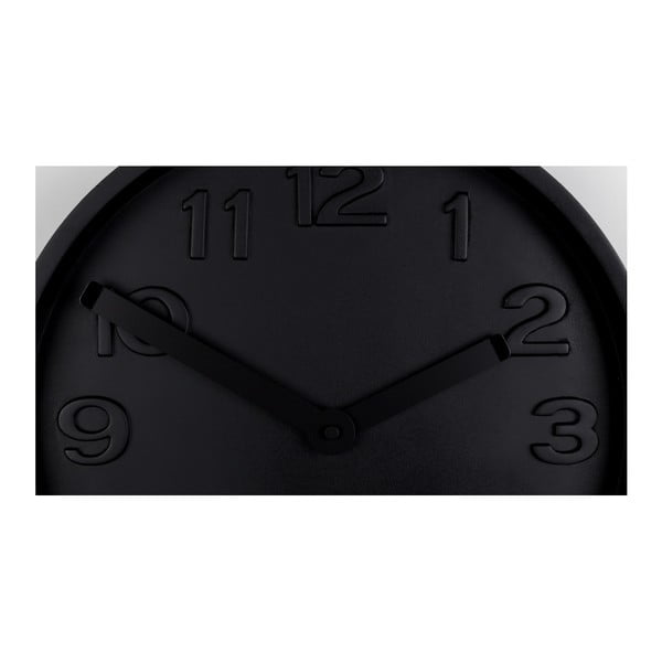 Černé betonové nástěnné hodiny s černými ručičkami Zuiver Concrete-image-3