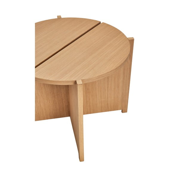 Kulatý odkládací stolek v dekoru dubu ø 55 cm Dash – Hübsch-image-4