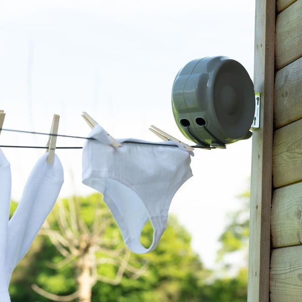 Šedý nástěnný sušák na prádlo 30 m – Addis-image-1