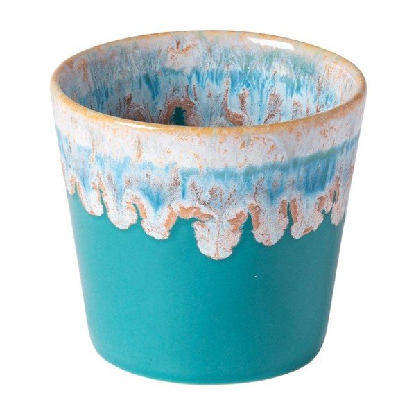 Bílo-tyrkysový kameninový hrnek na espresso Costa Nova, 210 ml