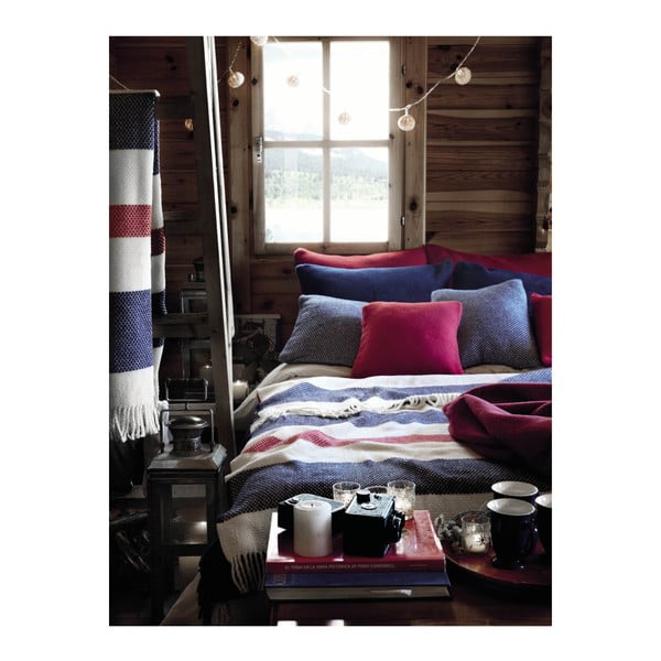 Bílo-hnědý pléd s podílem bavlny Euromant Granite, 140 x 180 cm-image-4