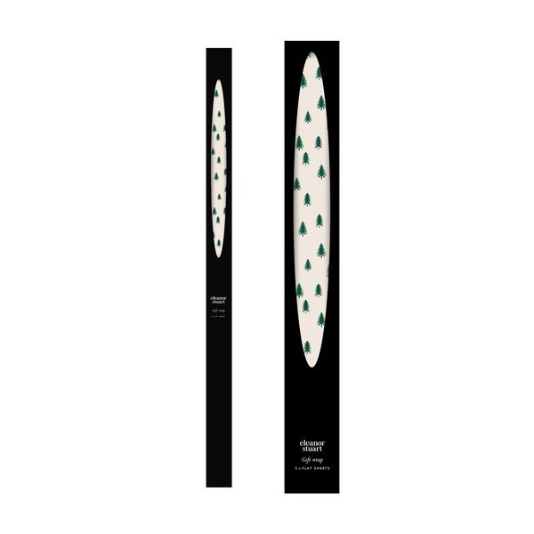 5 archů béžovo-zeleného balícího papíru eleanor stuart Christmas Trees, 50 x 70 cm-image-3