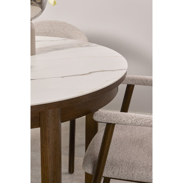 Kulatý rozkládací jídelní stůl s keramickou deskou ø 120 cm Southampton – Actona-image-2