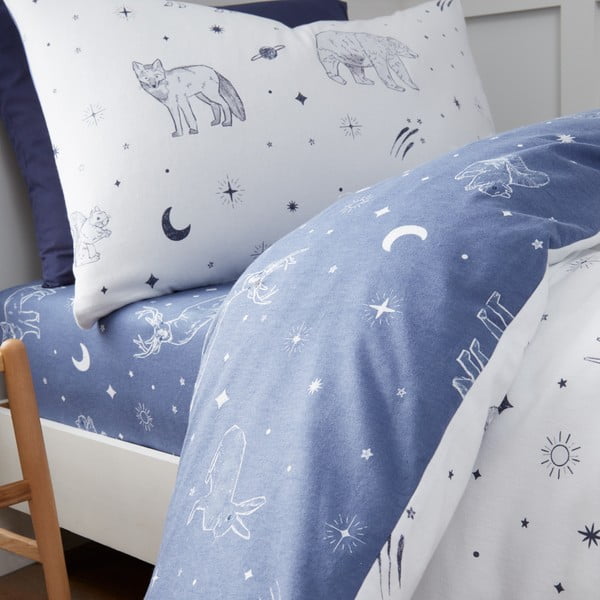 Napínací flanelové dětské prostěradlo 90x190 cm Starlight Animals – Bianca-image-2