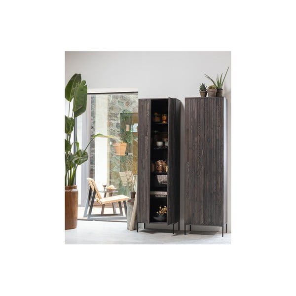 Hnědá šatní skříň v dekoru jasanu 60x210x42 cm Gravure – WOOOD-image-4