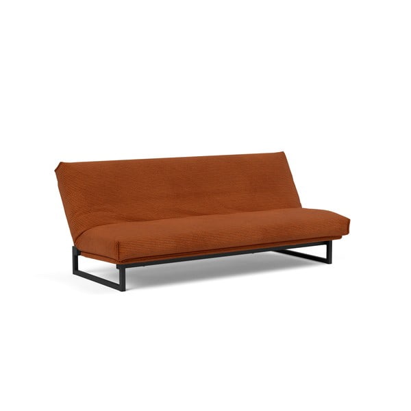 Oranžová manšestrová rozkládací pohovka 200 cm Fraction – Innovation-image-1