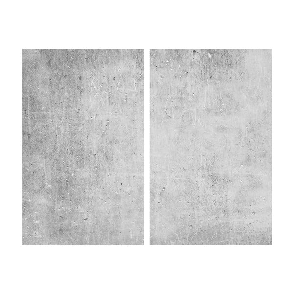 Kryty na sporák z tvrzeného skla v sadě 2 ks 52x30 cm Concrete – Allstar