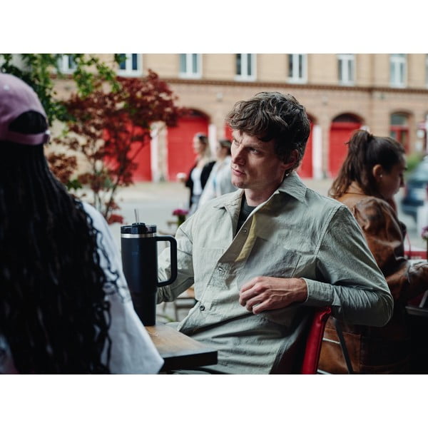 Černá termoska s brčkem z nerezové oceli 1,18 l Quencher H2.0 FlowState Tumbler Black – Stanley-image-1