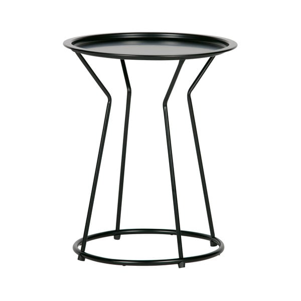 Černý kovový konferenční stolek WOOOD Yana, ⌀ 41 cm