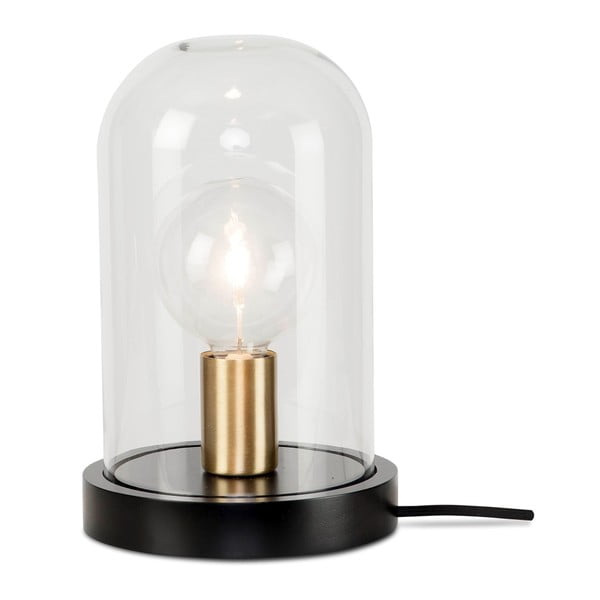 Černá stolní lampa se skleněným stínidlem (výška 30 cm) Seattle – it's about RoMi-image-1