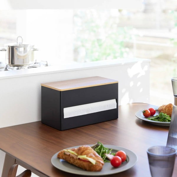 Černý kovový stojan na papírové utěrky Rin – YAMAZAKI-image-1