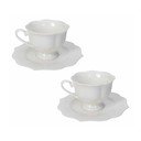 Bílé šálky v sadě 2 ks z kostního porcelánu 170 ml Queen – Brandani