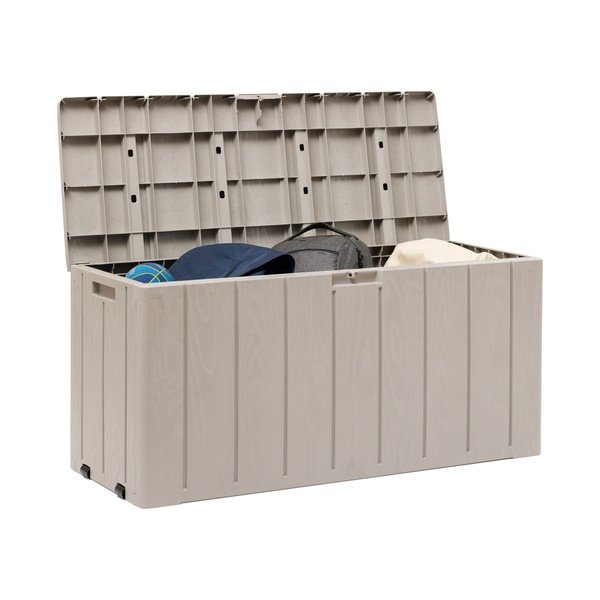 Světle šedý plastový zahradní úložný box Bravo – Toomax-image-2