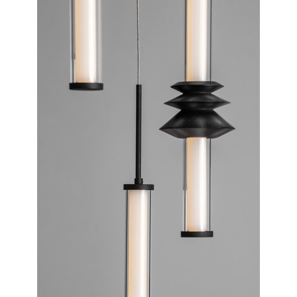 Matně černé keramické LED stmívatelné závěsné svítidlo se stínidlem z akrylového skla ø 35 cm Stalactite – Nova Luce-image-2