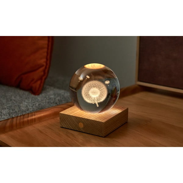 Tmavě hnědá světelná dekorace na USB Amber – Gingko-image-3