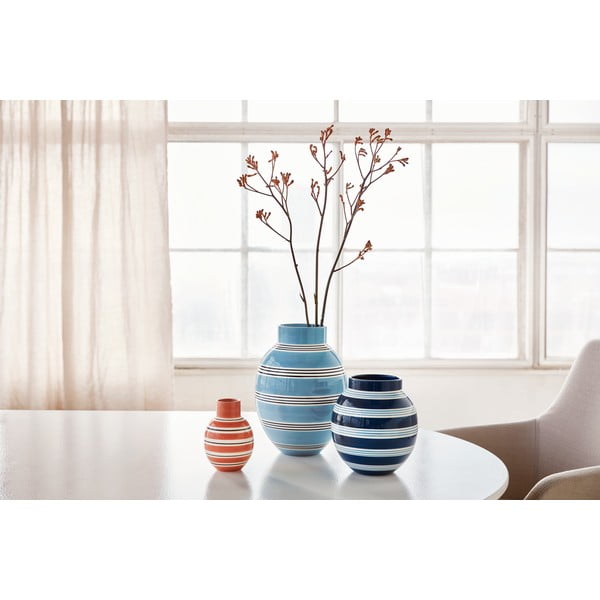 Modrá keramická váza Kähler Design Nuovo, výška 30 cm-image-4