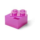 Růžový plastový dětský úložný box 25x25x18 cm – LEGO®
