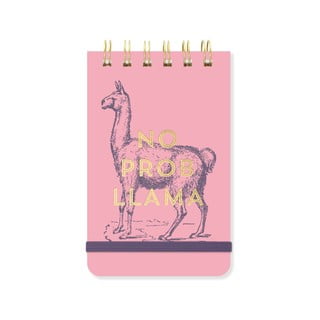 Zápisník 100 stránek formát A6 No Prob Lama – DesignWorks Ink