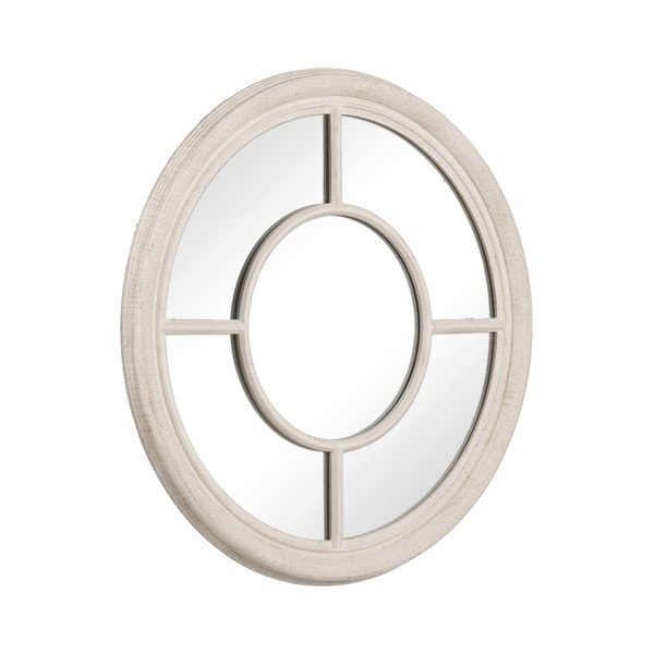 Nástěnné zrcadlo s dřevěným rámem ø 79 cm Paula – Ixia-image-2