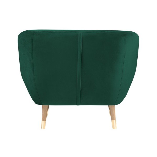 Tmavě zelené sametové křeslo Mazzini Sofas Benito-image-4