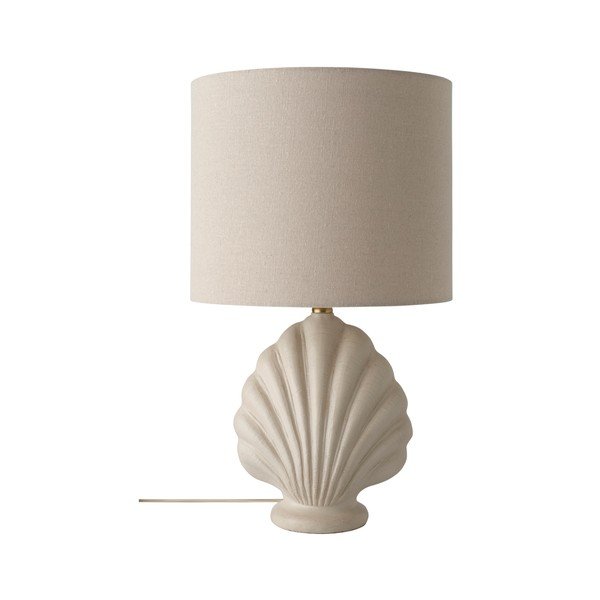Bílá/béžová stolní lampa z polyresinu (výška 58 cm) Shelley – Ellos Home-image-3