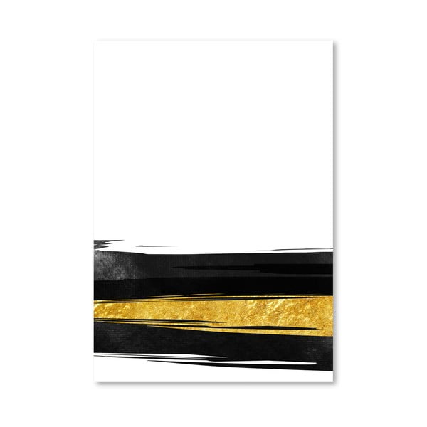Plakát Americanflat Golden Stripes, 30 x 42 cm