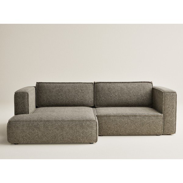 Hnědá žinylková rozkládací/s úložným prostorem rohová pohovka (levý roh/s lenoškou) Velto – Maison de Rêve-image-2