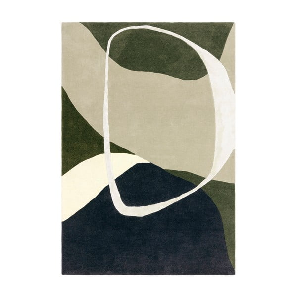 Zelený ručně tkaný vlněný koberec 120x170 cm Matrix – Asiatic Carpets