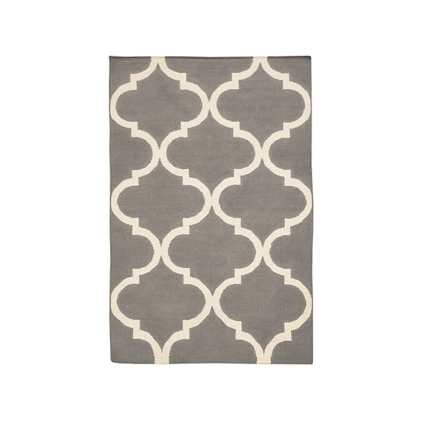 Vlněný koberec Caroline Grey, 120x180 cm