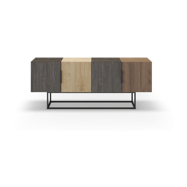 TV stolek v dekoru dubu v hnědo-přírodní barvě 140x55 cm Titan – Marckeric