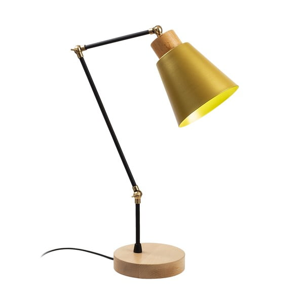 Lampa v černé a žluté barvě s kovovým stínidlem (výška 52 cm) Manavgat – Opviq lights