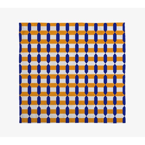 Sada 4 látkových ubrousků s příměsí lnu Really Nice Things Orange Geometric, 43 x 43 cm-image-1