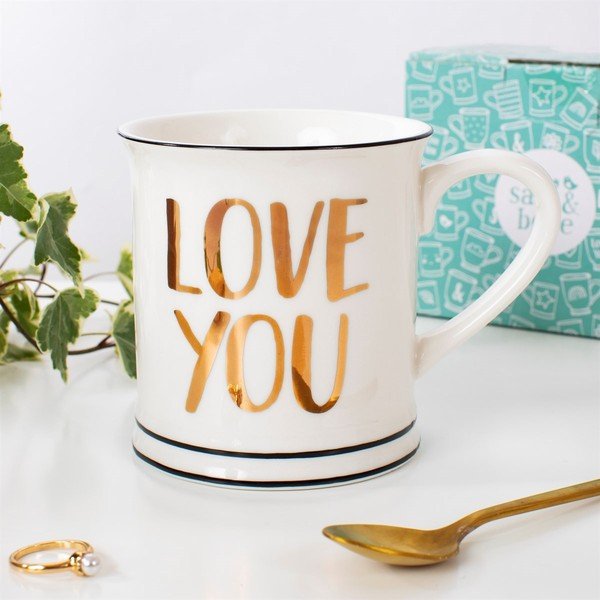 Bílý porcelánový hrnek Sass & Belle Love You, 400 ml-image-1