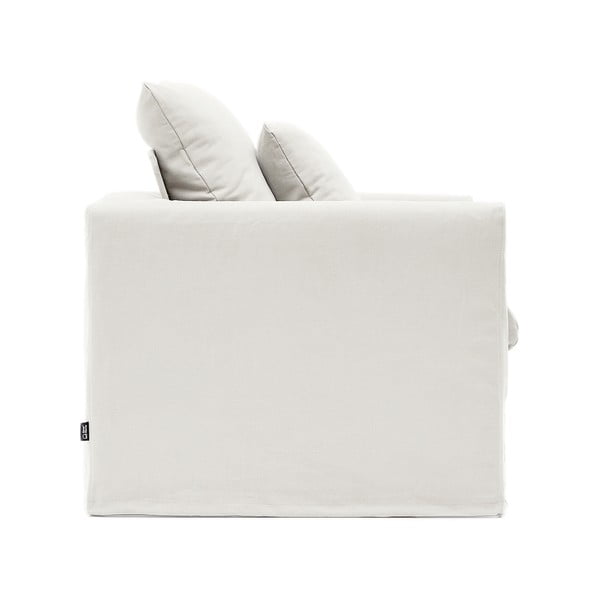Bílé lněné křeslo Nora – Kave Home-image-3