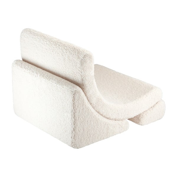 Krémové dětské křesílko z textilie bouclé Moon – Wigiwama-image-2