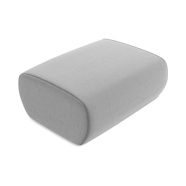 Světle šedá sametová podnožka Kapua – Makamii-image-2