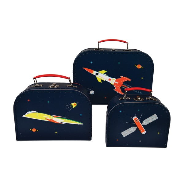 Sada 3 dětských kufříků Rex London Space Age