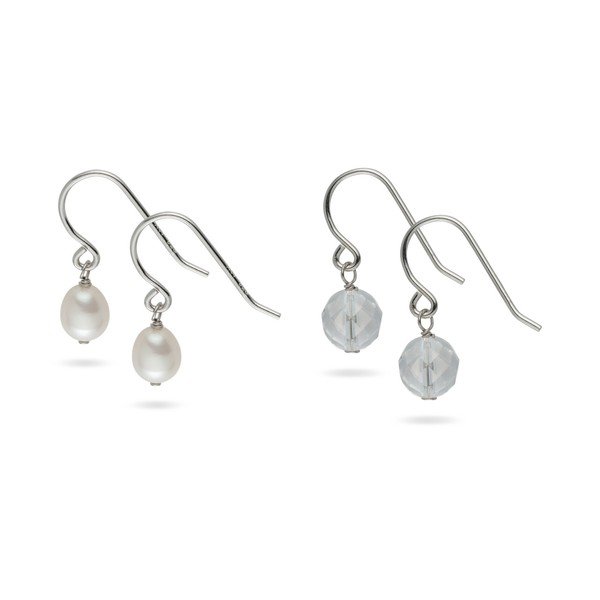 Náušnice Yamato Pearls Sterling Silver Glass-image-1