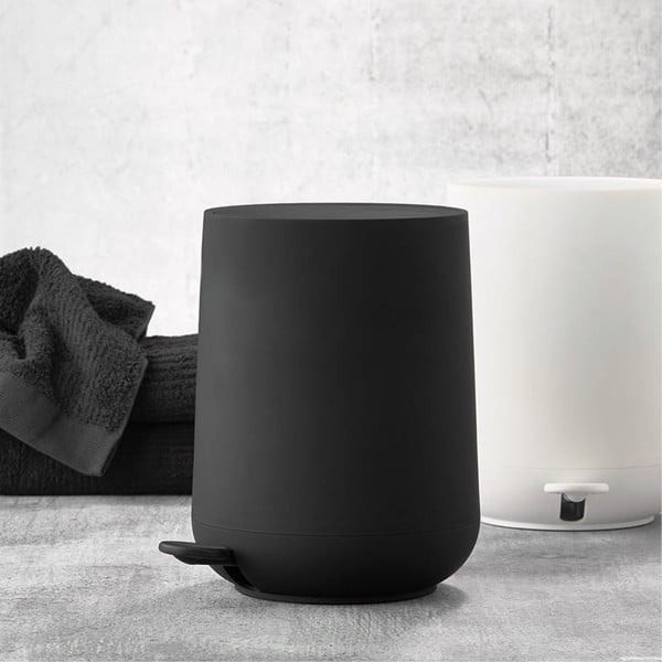 Černý pedálový plastový odpadkový koš 5 l Nova – Zone-image-2