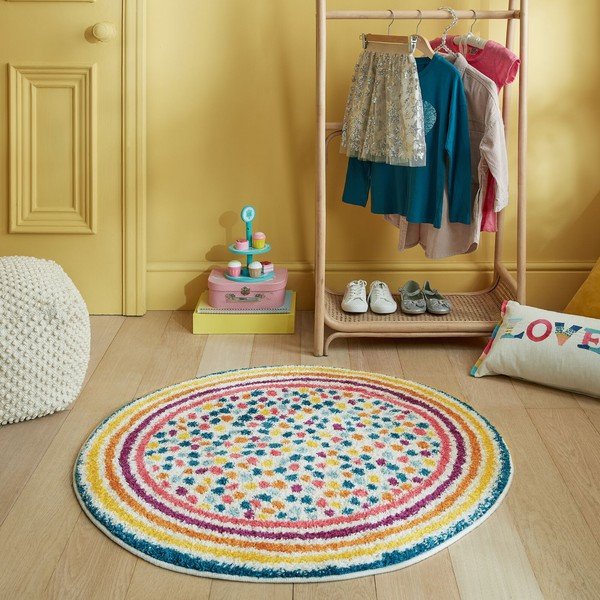 Kulatý koberec 100x100 cm Rainbow Spot – Flair Rugs-image-1