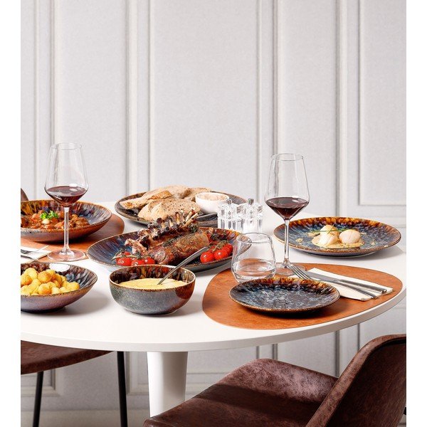 Hnědý hluboký  porcelánový talíř ø 26 cm Resto – BonBistro-image-3