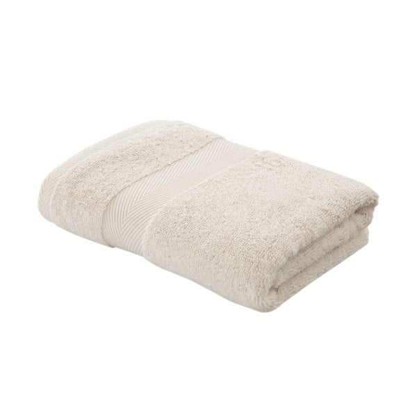 Krémový bavlněný ručník s příměsí hedvábí 50x90 cm – Bianca