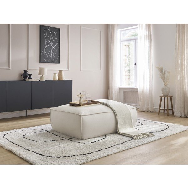 Béžová podnožka z imitace kůže Boheme – Bobochic Paris-image-1