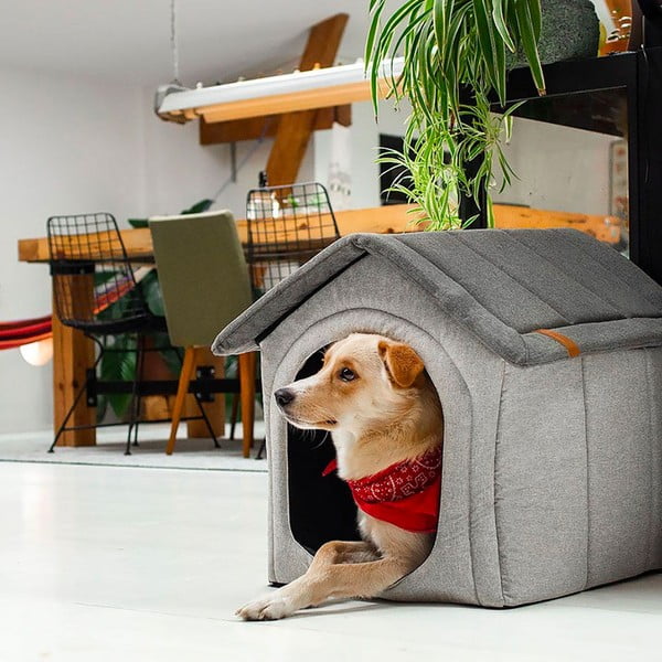 Světle šedá boudička pro psa 44x45 cm Home L – Rexproduct-image-1