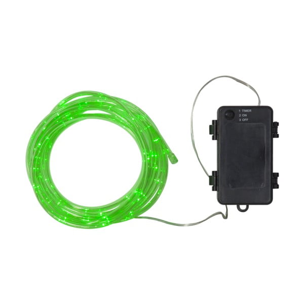 Zelený venkovní světelný LED řetěz Star Trading Tuby, délka 5 m
