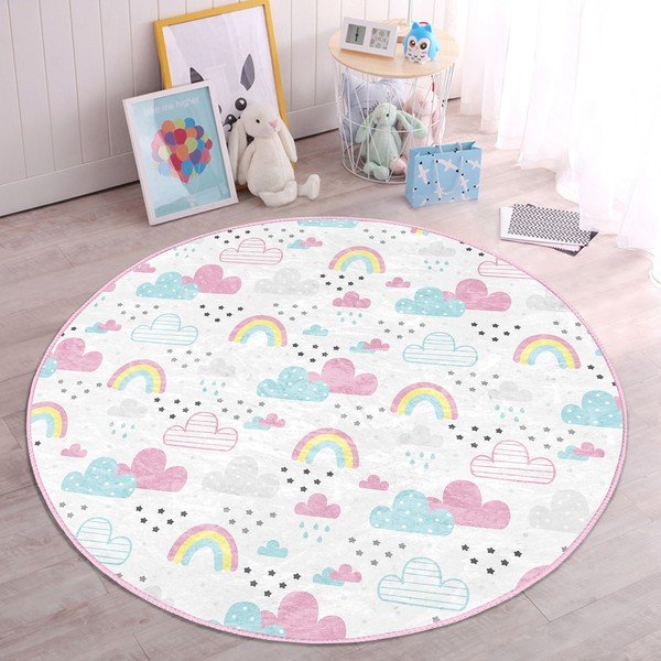 Bílý dětský koberec ø 120 cm Comfort – Mila Home-image-4