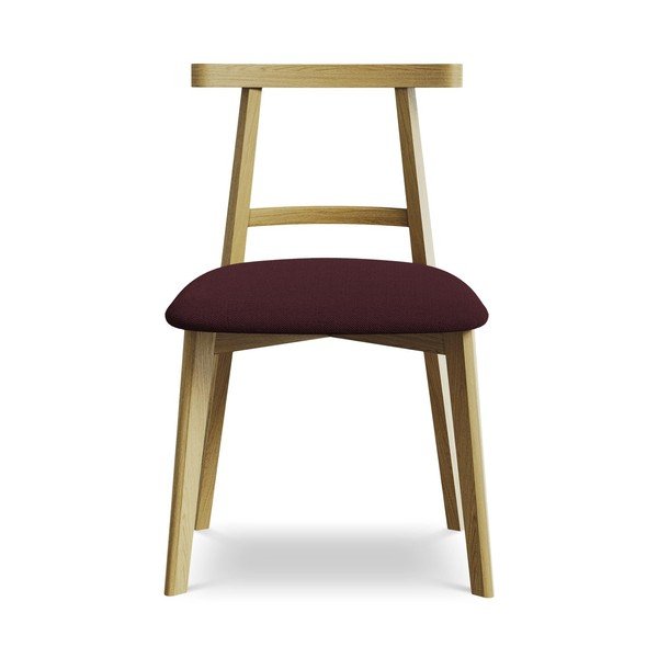 Vínová jídelní židle z masivního dřeva Ohelo – Makamii-image-1