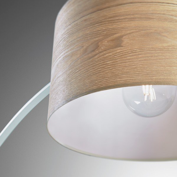Stojací lampa s dřevěným stínidlem v bílo-přírodní barvě (výška 210 cm) Juhe Ash – Kave Home-image-4