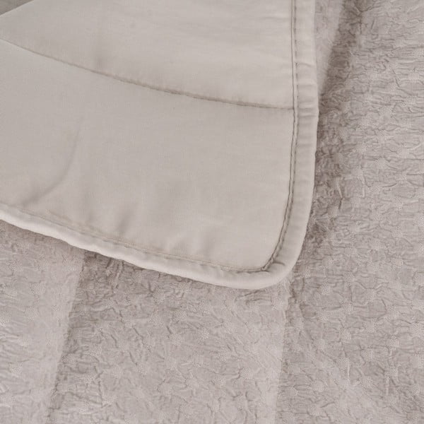 Béžový prošívaný přehoz 240x260 cm – Ixia-image-1